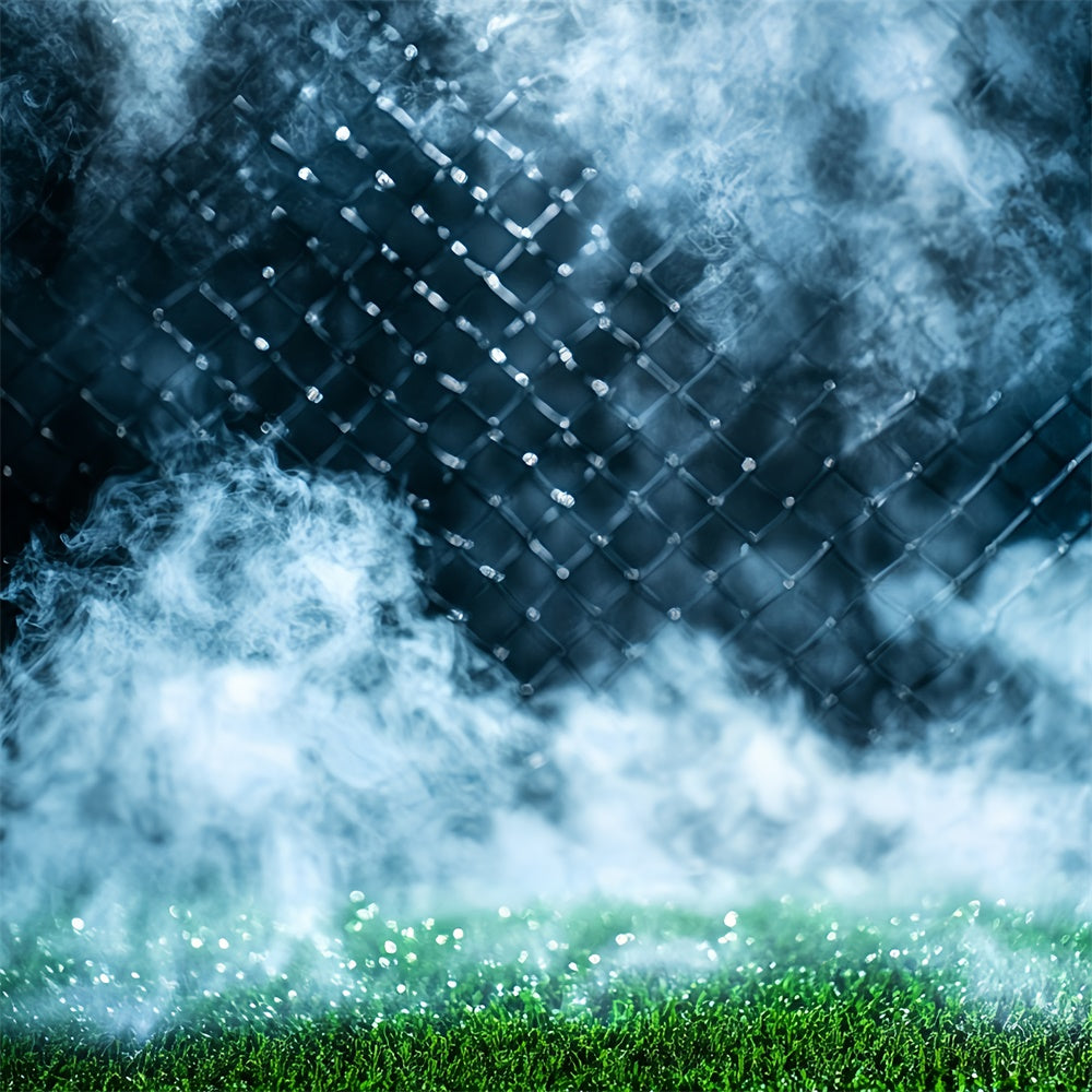Sports Backdrop Ideas Smoky Sports Field Fence Backdrop CSH4-377