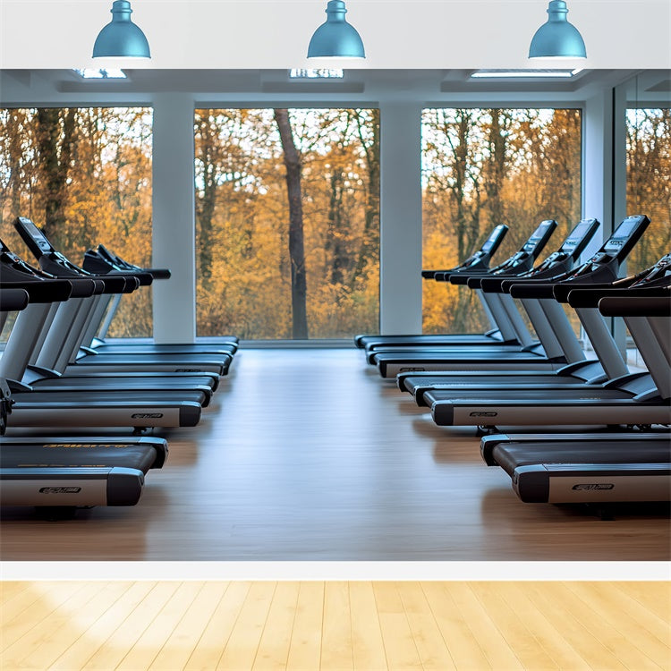 Photography Sports Backdrops Treadmill Gym Room Backdrop CSH4-379