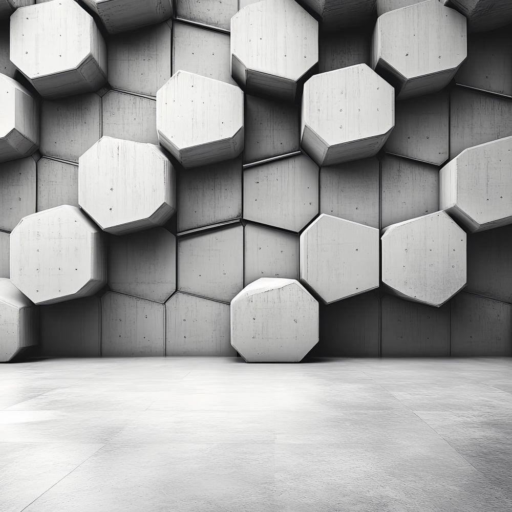 Vintage Photo Backdrop Hexagonal Cubic Wall Backdrop CSH4-406