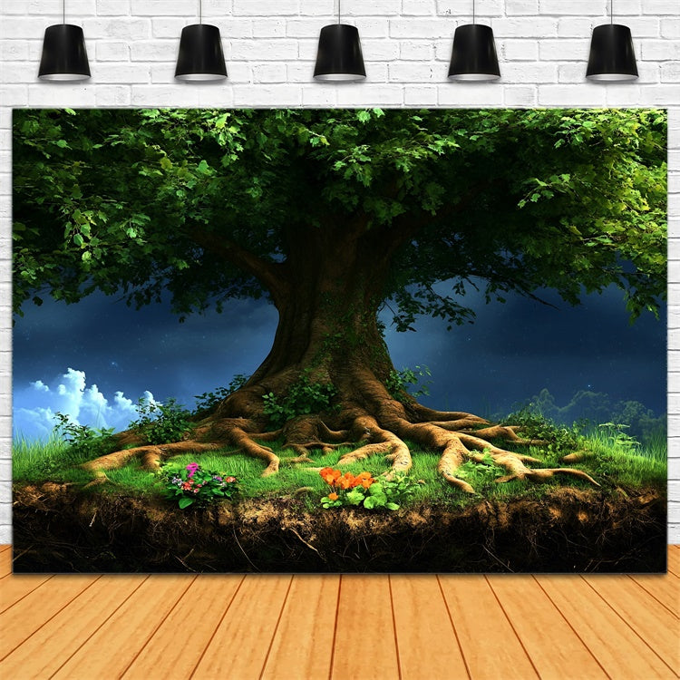 Forest Photo Backdrop Majestic Tree Canopy Fantasy Backdrop CSH4-96