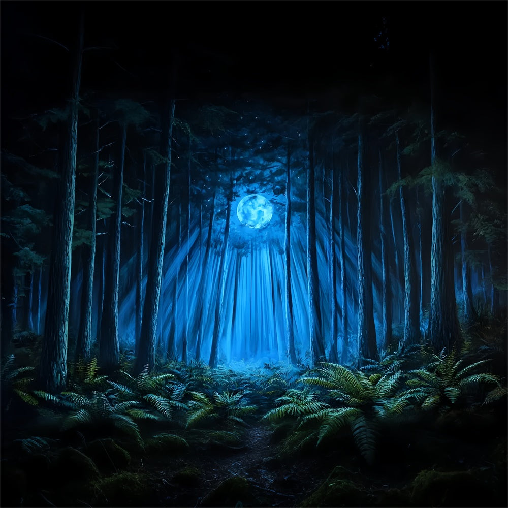 Forest Backdrop Photography Enchanted Trees Moonlight Backdrop CSH4-98