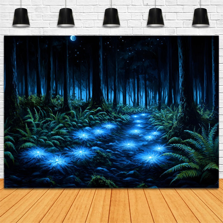 Forest Photo Backdrops Magical Light Flower Path Backdrop CSH4-99