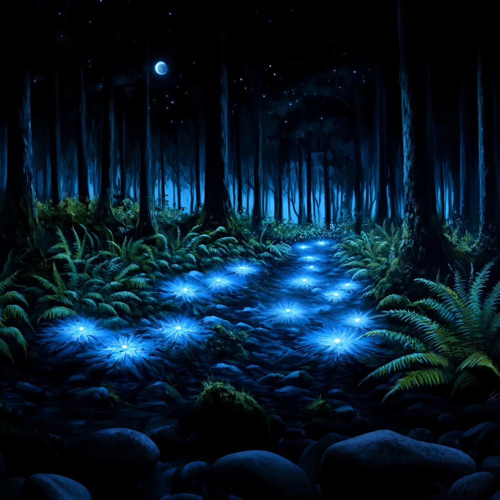 Forest Photo Backdrops Magical Light Flower Path Backdrop CSH4-99