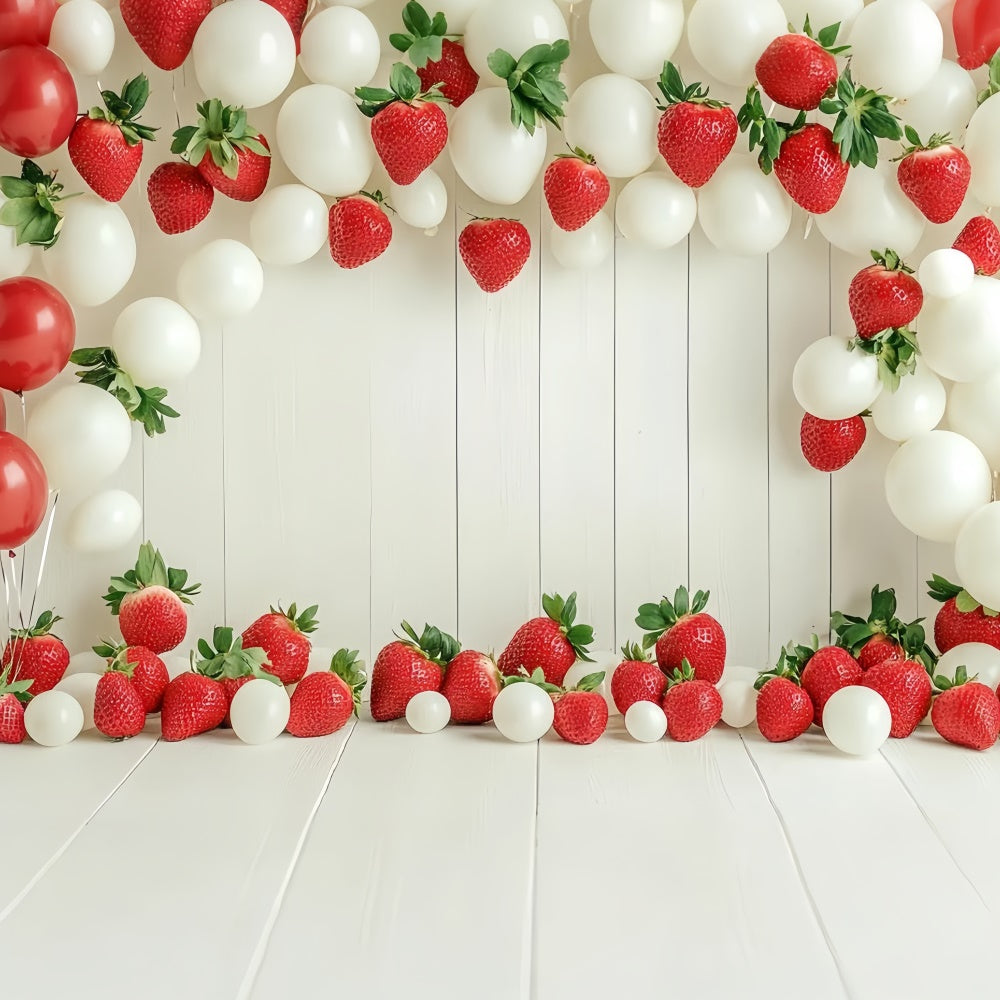 Strawberry Photo Backdrop Balloon Arch Summer Backdrop CSH5-124