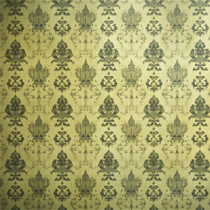 70s Photo Backdrop Faded Luxury Gold Damask Backdrop CSH5-178