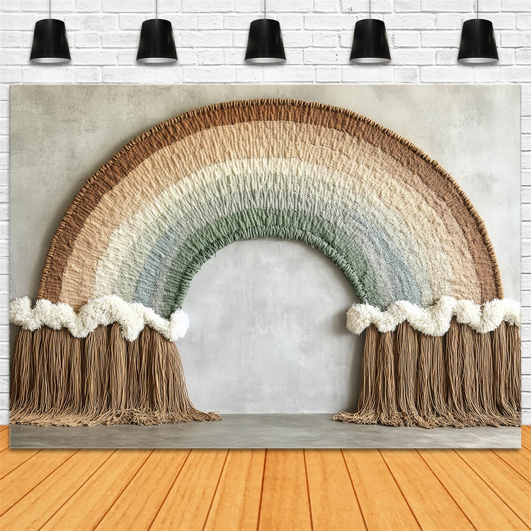 Children Backdrops Macrame Cozy Texture Arch Backdrop CSH5-290