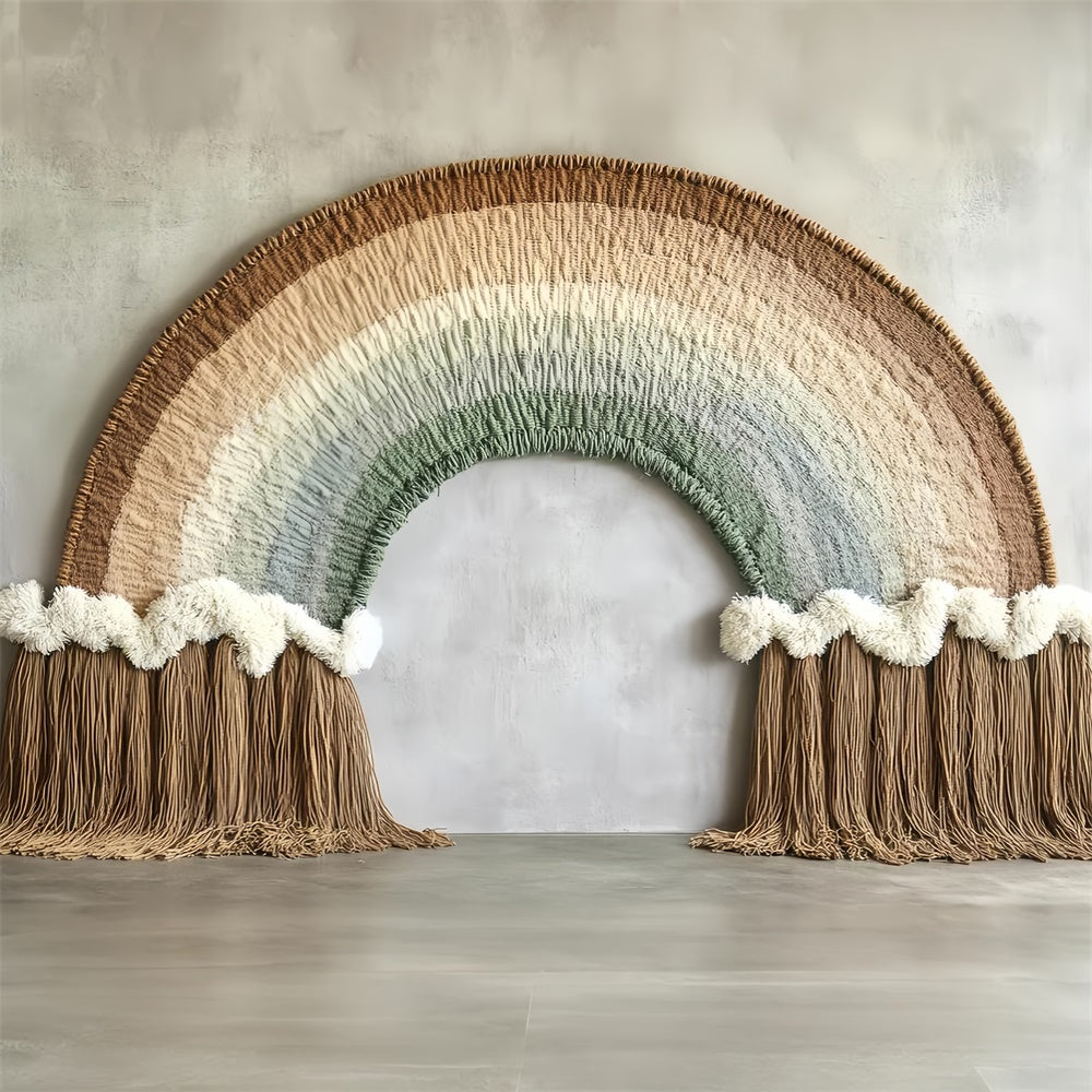 Children Backdrops Macrame Cozy Texture Arch Backdrop CSH5-290