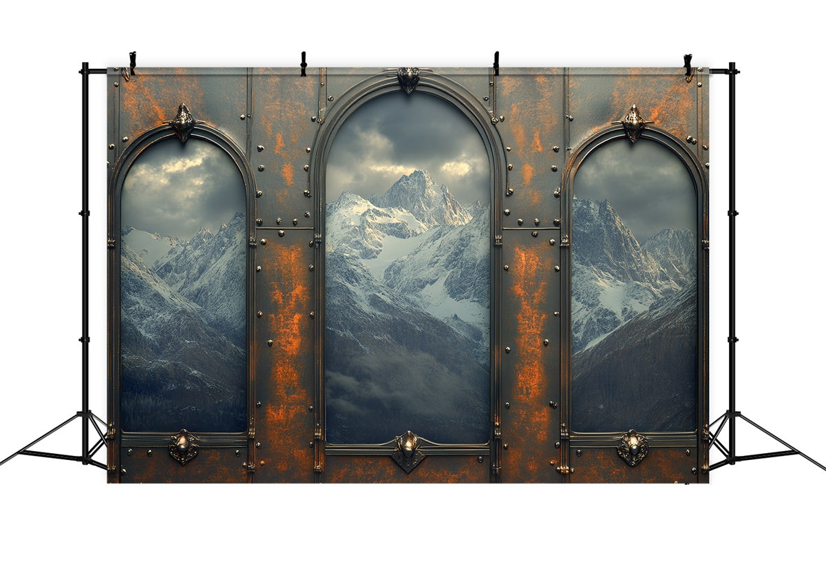 Backdrop Fathers Day Metal Window Mountain Backdrop CSH5-38