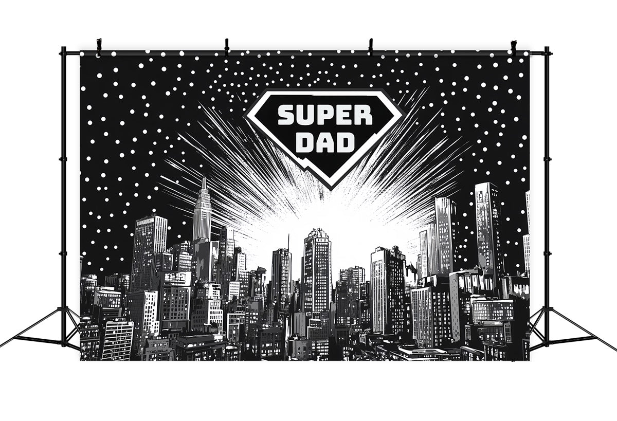 Fathers Day Backdrop Ideas Comic Book Hero City Backdrop CSH5-45