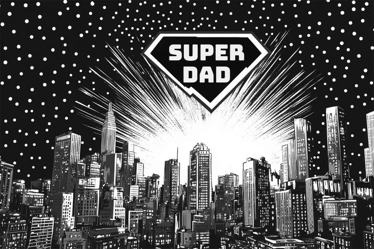 Fathers Day Backdrop Ideas Comic Book Hero City Backdrop CSH5-45