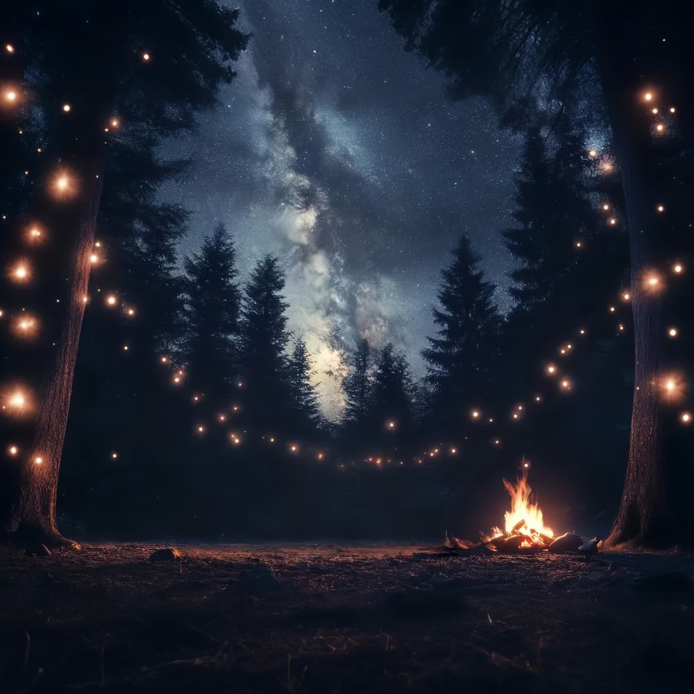 Fathers Day Backdrop Ideas Starry Forest Lights Backdrop CSH5-69