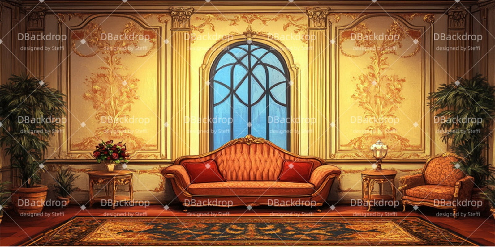 Dance Backdrop Luxurious Interior Professional Stage Backdrops CSH510-T110