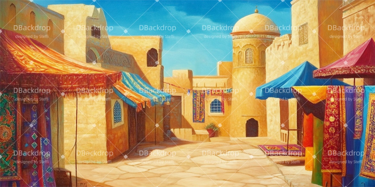 Performance Backdrops Arabian Market Theater Stage Backdrop CSH510-T14