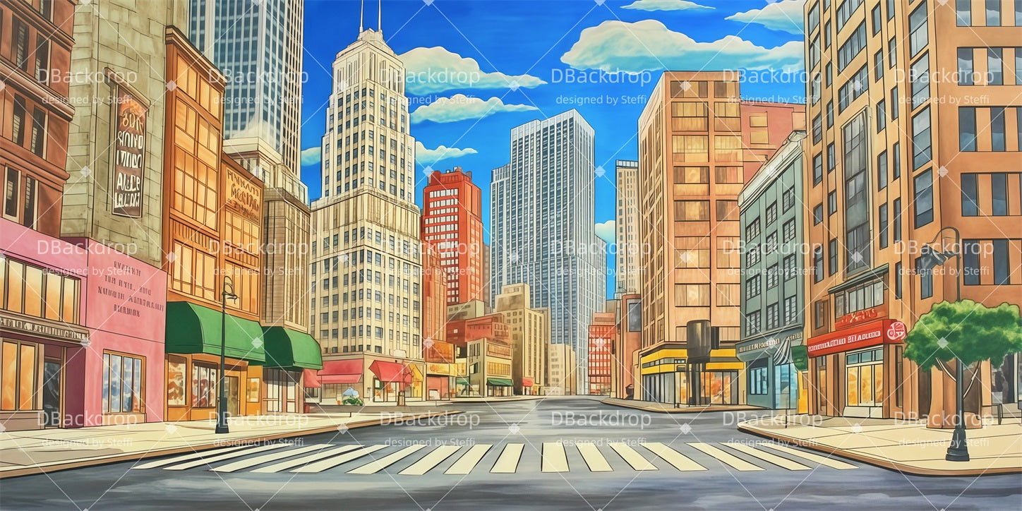 Performance Backdrops Daytime NYC Street Large Stage Backdrops CSH510-T28