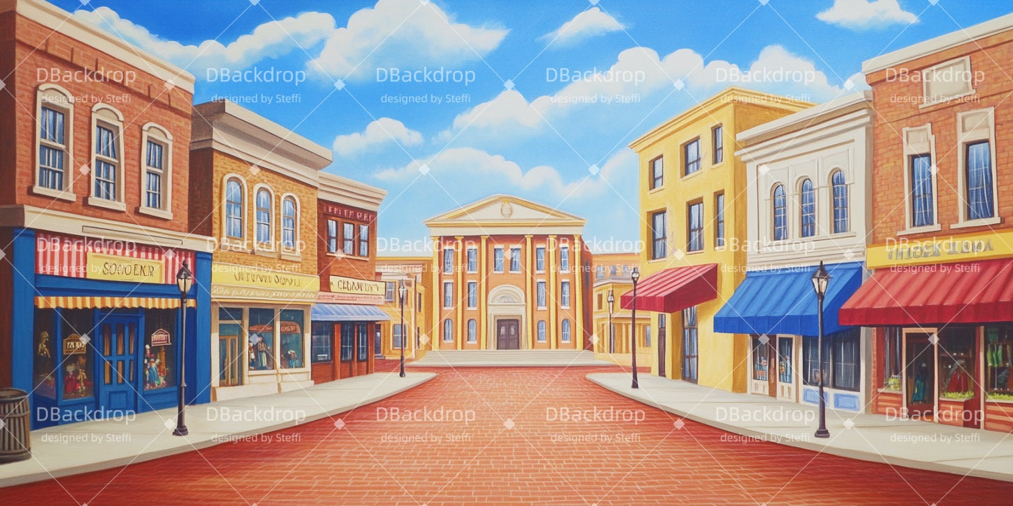 Movie Theater Backdrop Town Square Theatre Stage Backdrop CSH510-T59