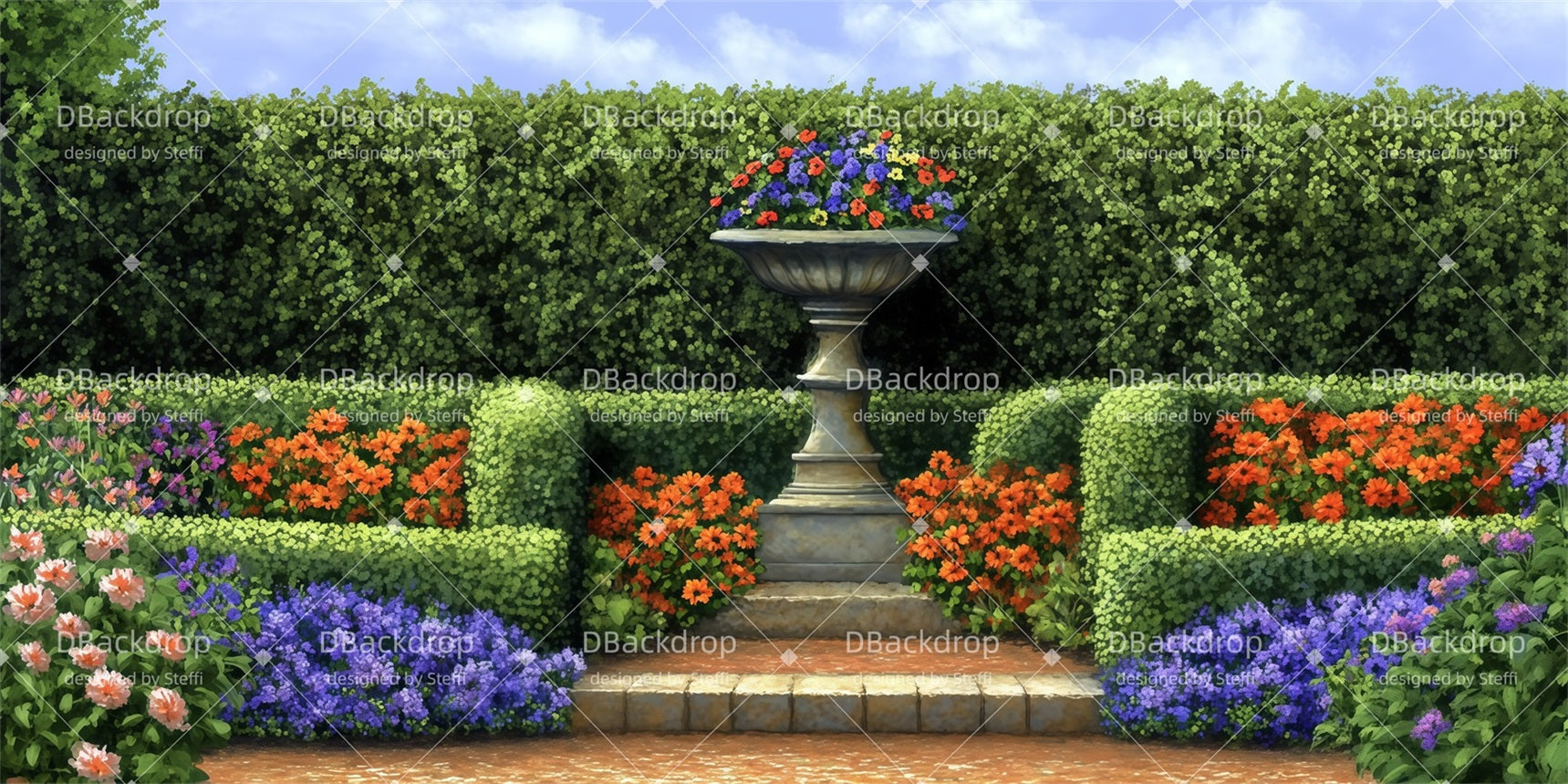 Performance Backdrops Castle Garden School Play Backdrops CSH510-T89