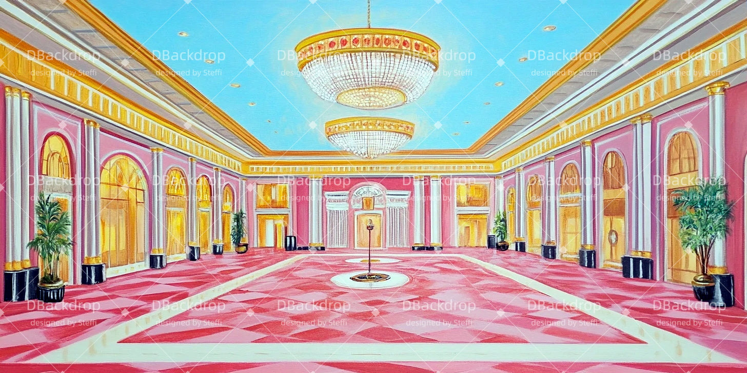 Large Stage Backdrops Retro Hostel Theater Stage Backdrop CSH511-T41