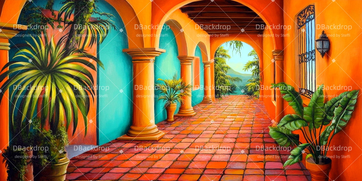 Theater Stage Backdrop Greek Corridor Stage Backdrop Ideas CSH511-T90