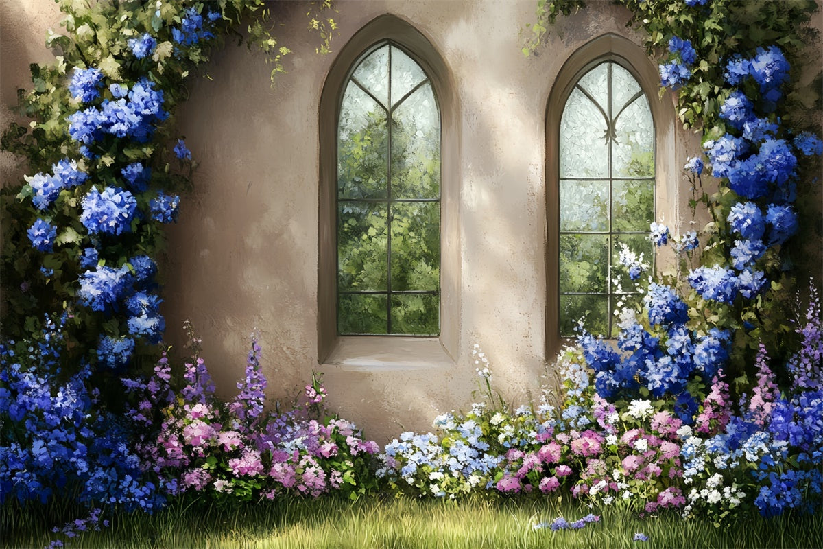 Vintage Wall Backdrop Blossom Arch Window Backdrop CSH57-130