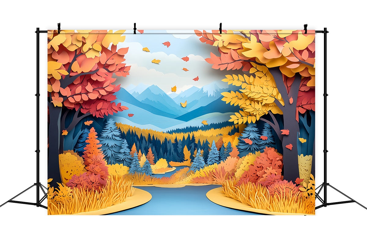 Fall Backdrops Fantasy Fall Layered Woods Backdrop CSH57-194