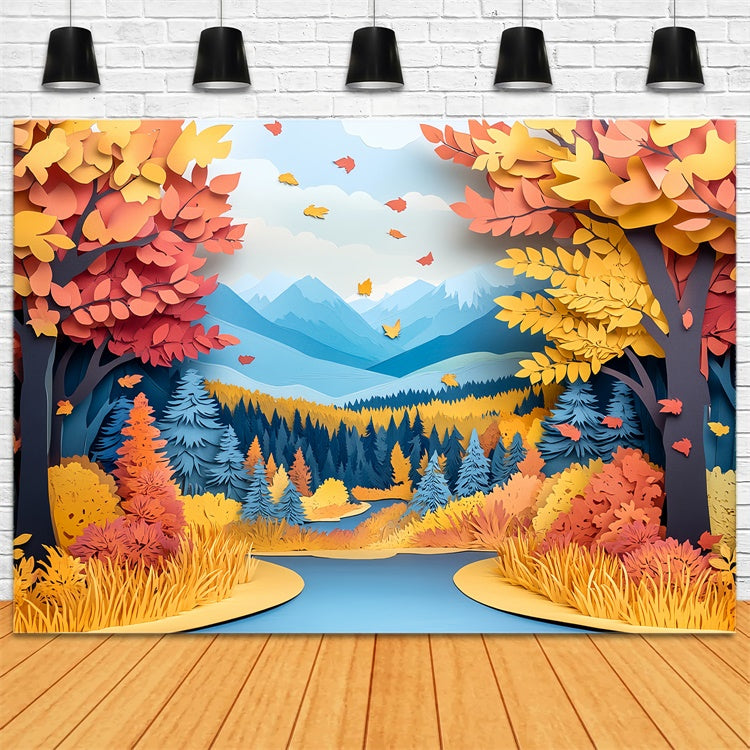 Fall Backdrops Fantasy Fall Layered Woods Backdrop CSH57-194