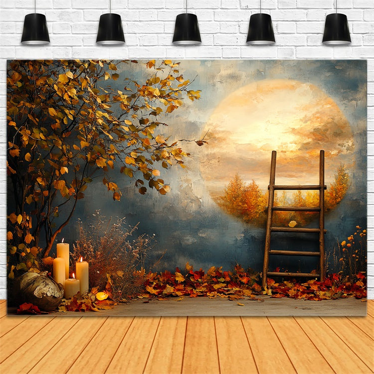 Fall Photoshoot Backdrop Golden Moon Dreamscape Backdrop CSH57-198