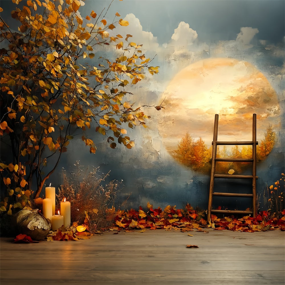 Fall Photoshoot Backdrop Golden Moon Dreamscape Backdrop CSH57-198