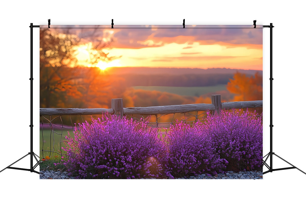 Sunset Backdrop Violet Bloom Horizon Autumn Backdrop CSH57-200