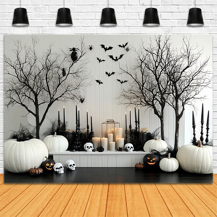Halloween Wall Backdrop Bats Candles Curses Backdrop CSH57-69