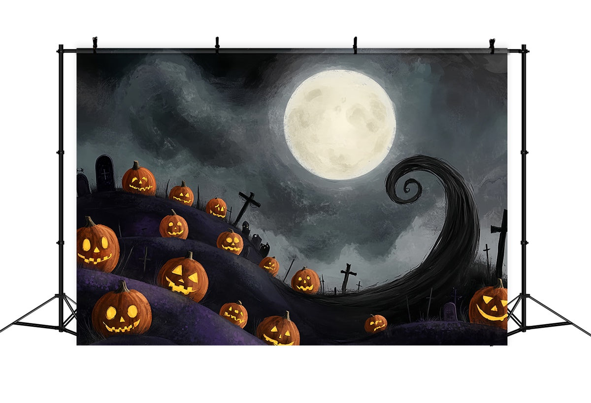 Halloween Moon Backdrop Twisted Hill Moonlight Backdrop CSH57-70