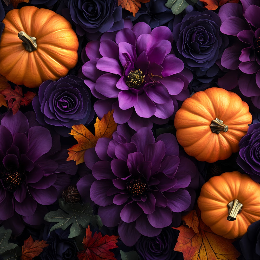 Halloween Backdrops Pumpkin Blossom Twilight Backdrop CSH57-75