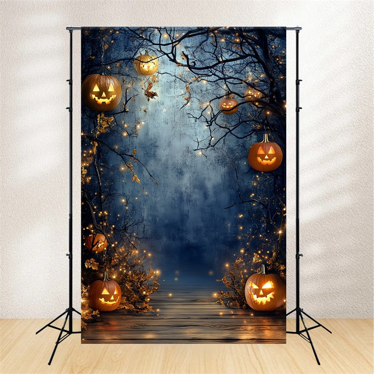 Halloween Photo Backdrop Enchanted Pumpkin Glow Backdrop CSH6-115