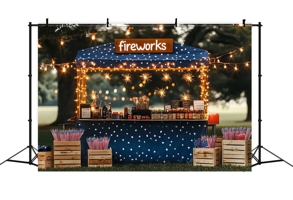 4th of July Backdrops Fireworks Stand Celebration Backdrop CSH6-12