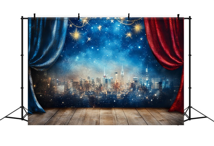 4th of July Backdrops Shimmering Night Cityscape Backdrop CSH6-18