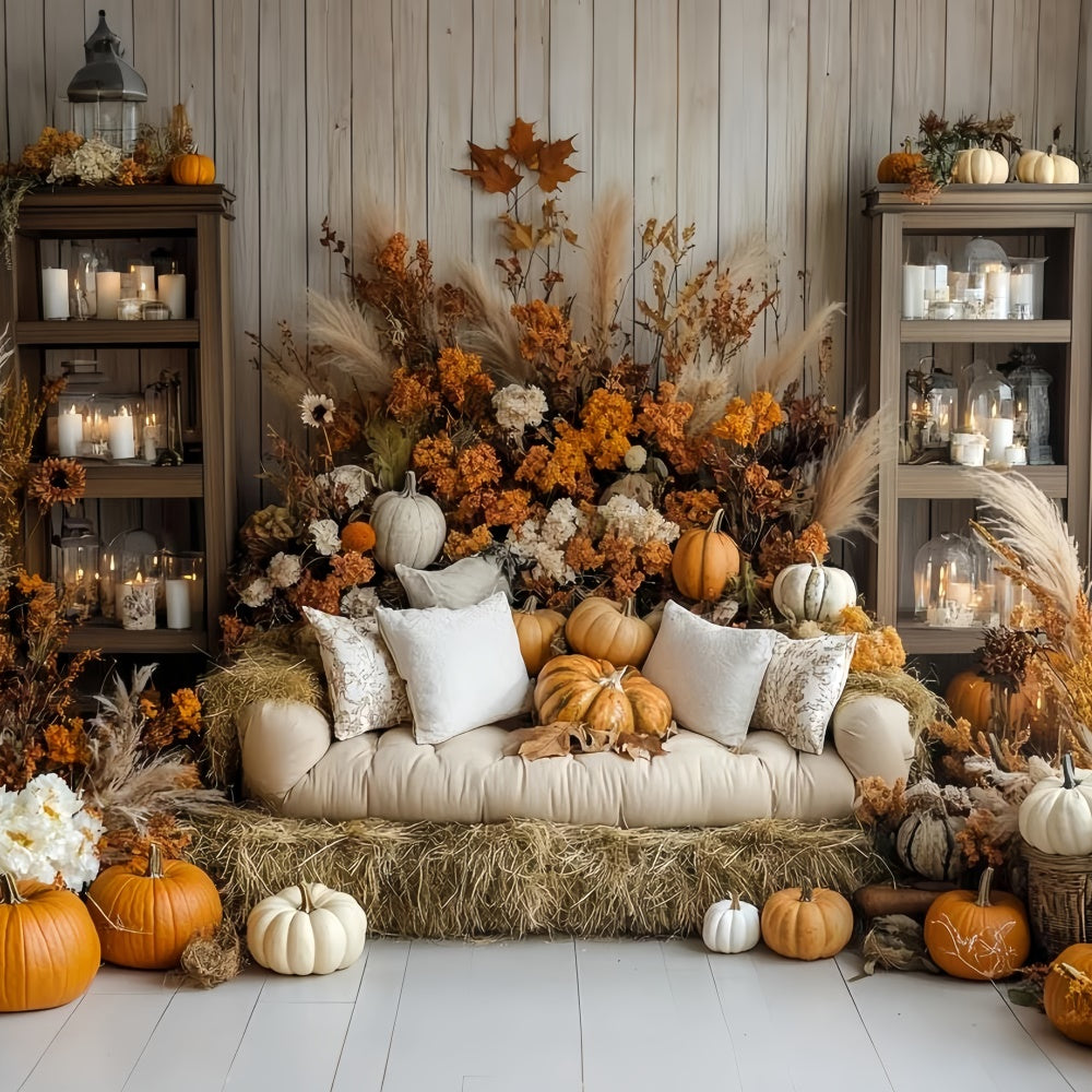 Fall Backdrop For Photos Haystack Pumpkin Haven Backdrop CSH6-181