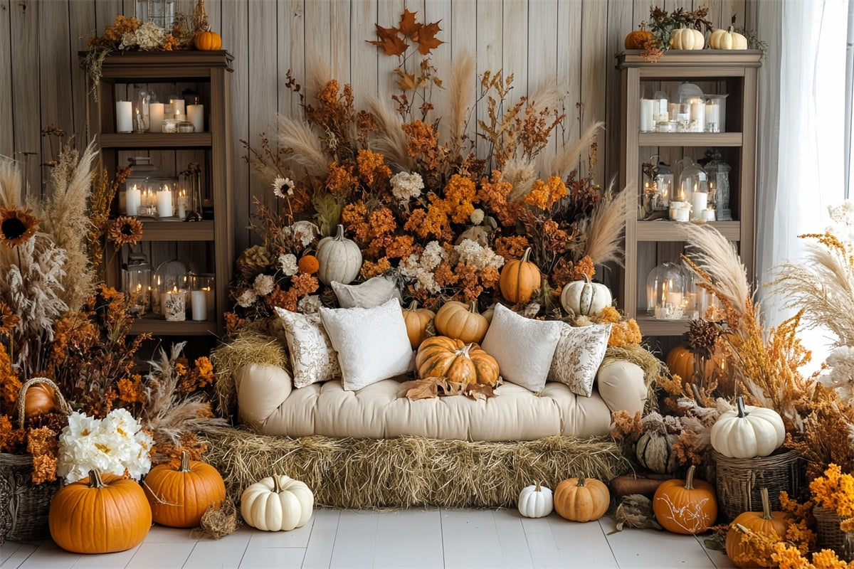 Fall Backdrop For Photos Haystack Pumpkin Haven Backdrop CSH6-181