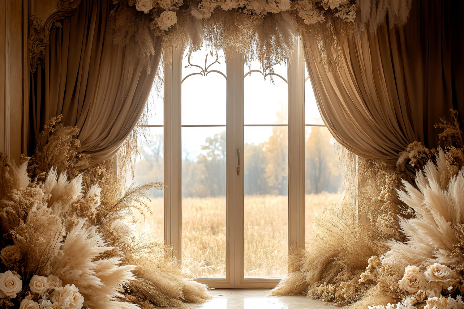 Boho Backdrops Luxe Window Romance Fall Photo Backdrop CSH6-190