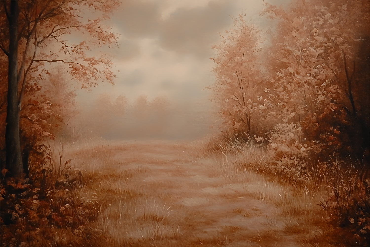 Forest Backdrop Photography Sepia Forest Dream Fall Backdrop CSH6-204