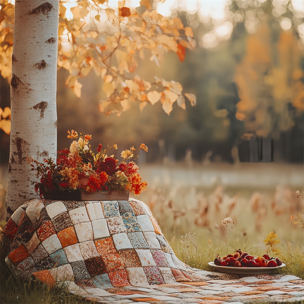 Fall Forest Backdrop Country Picnic Time Backdrop CSH6-207