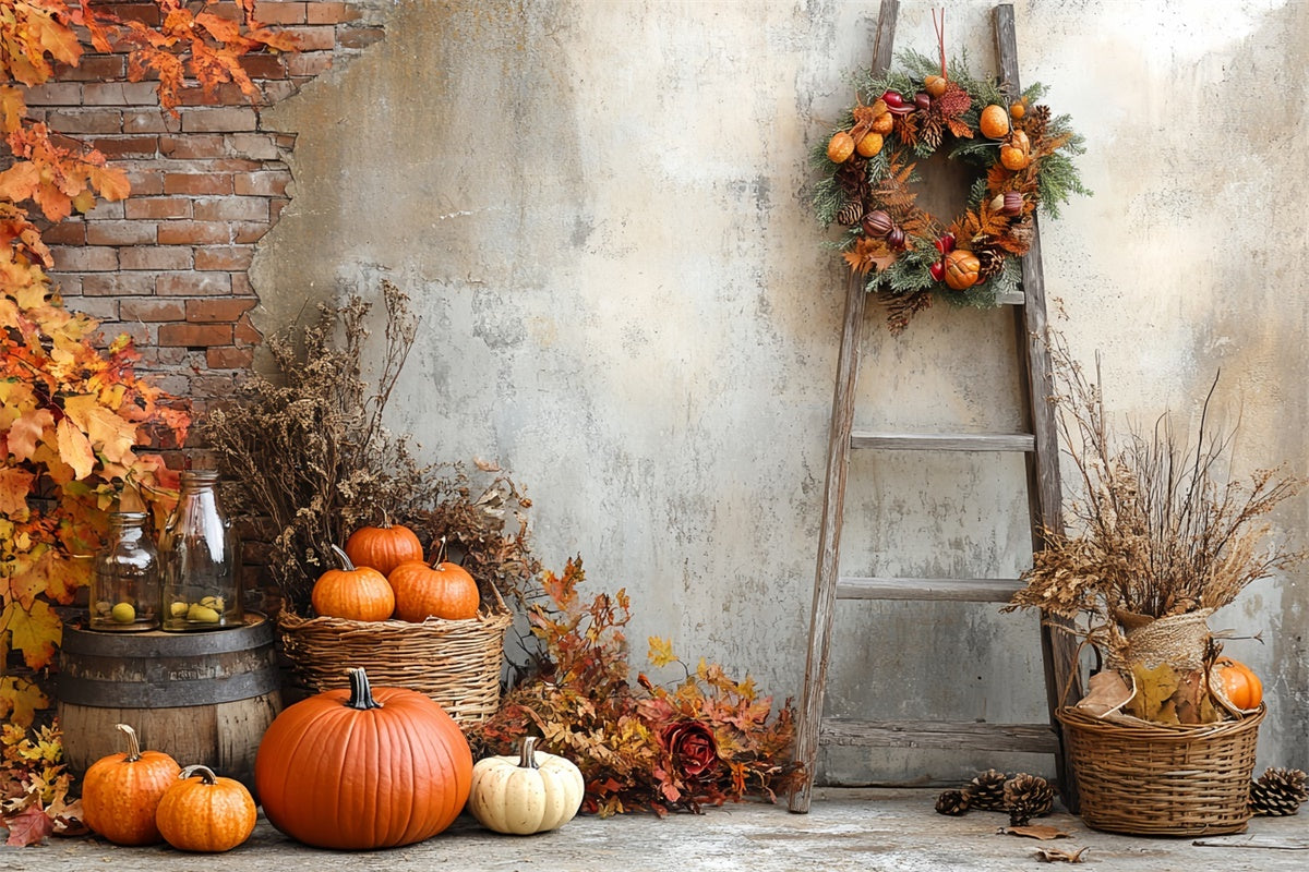 Fall Backdrop For Photos Rustic Harvest Corner Backdrop CSH6-219