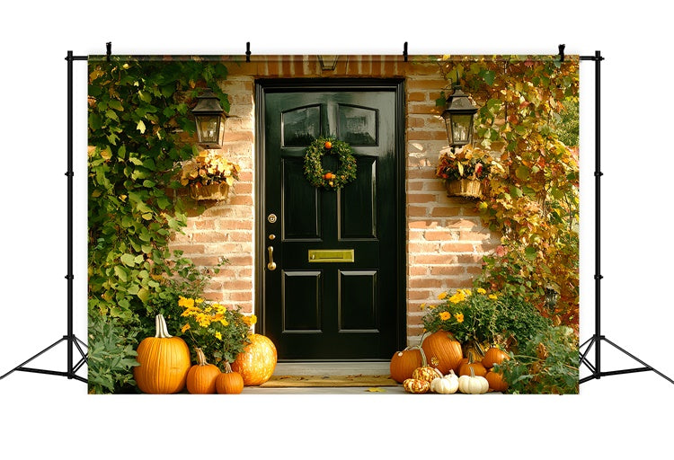 Fall Photoshoot Backdrop Rustic Wreath Welcome Backdrop CSH6-224