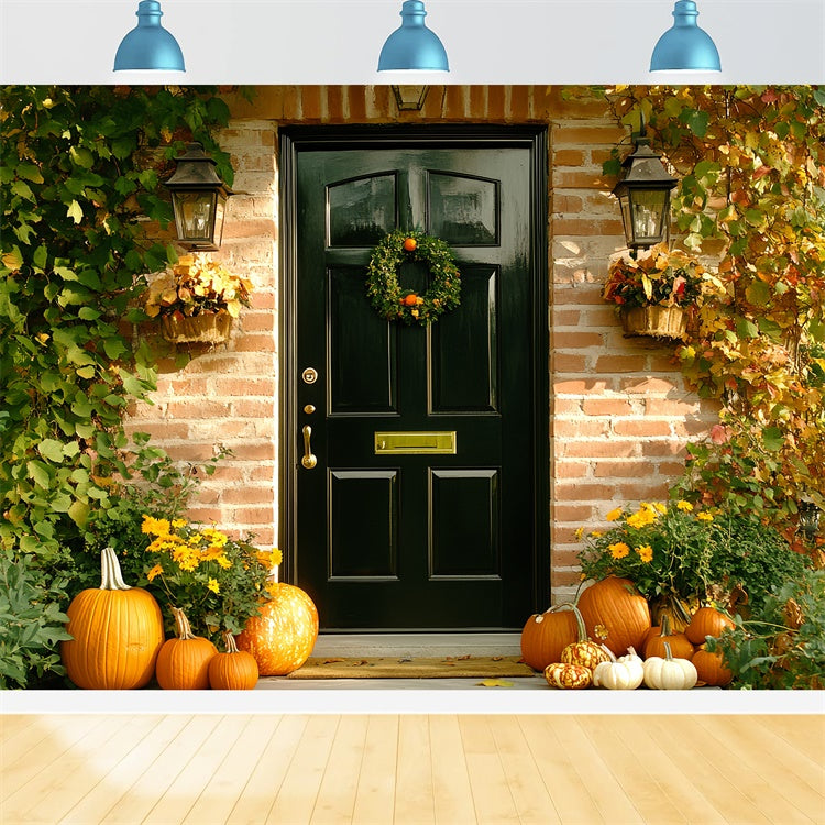 Fall Photoshoot Backdrop Rustic Wreath Welcome Backdrop CSH6-224