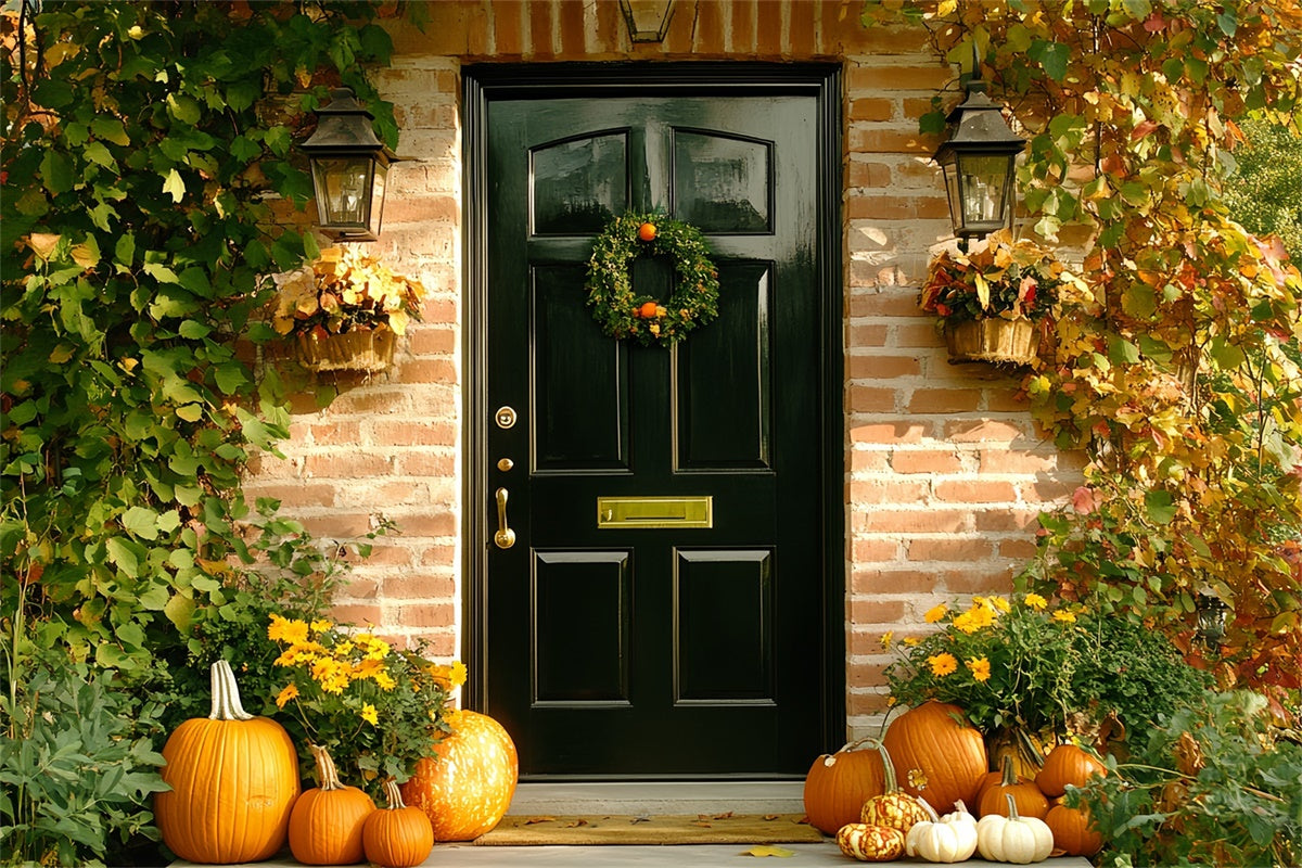 Fall Photoshoot Backdrop Rustic Wreath Welcome Backdrop CSH6-224