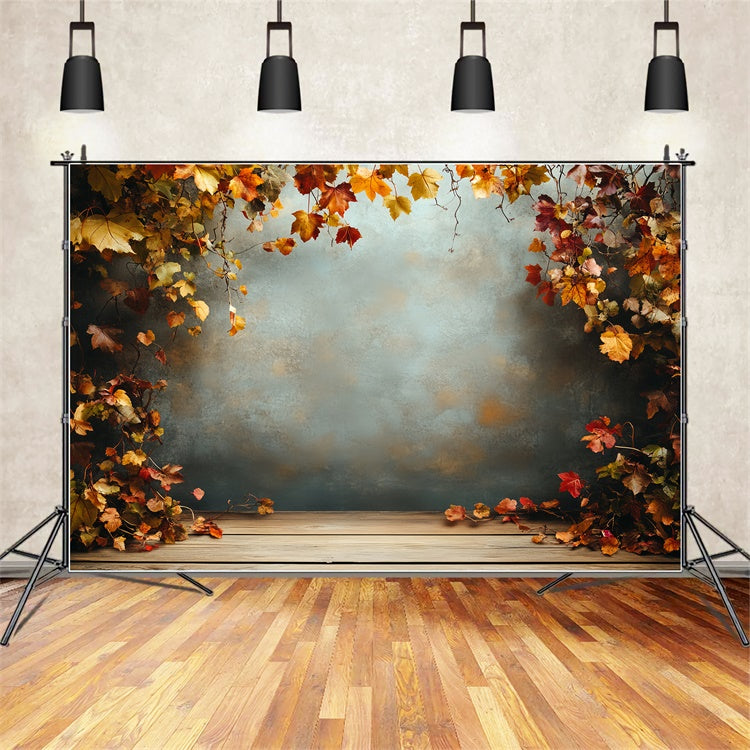 Autumn Photography Backdrops Rustic Autumn Wall Backdrop CSH6-227