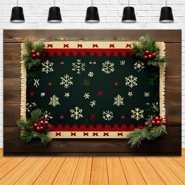 Professional Christmas Backdrops Warm Knit Pattern Backdrop CSH6-241