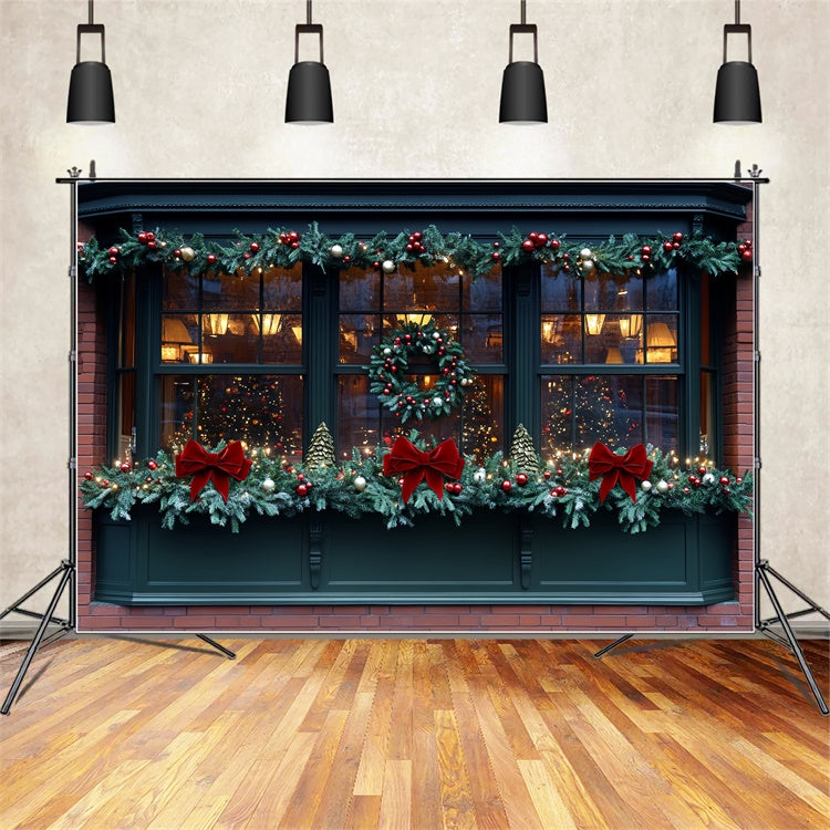 Professional Christmas Backdrops Festive Shop Window Backdrop CSH6-251