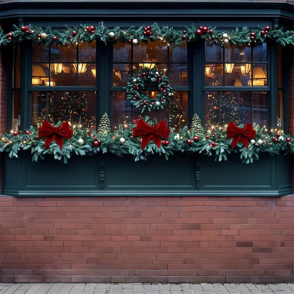 Professional Christmas Backdrops Festive Shop Window Backdrop CSH6-251