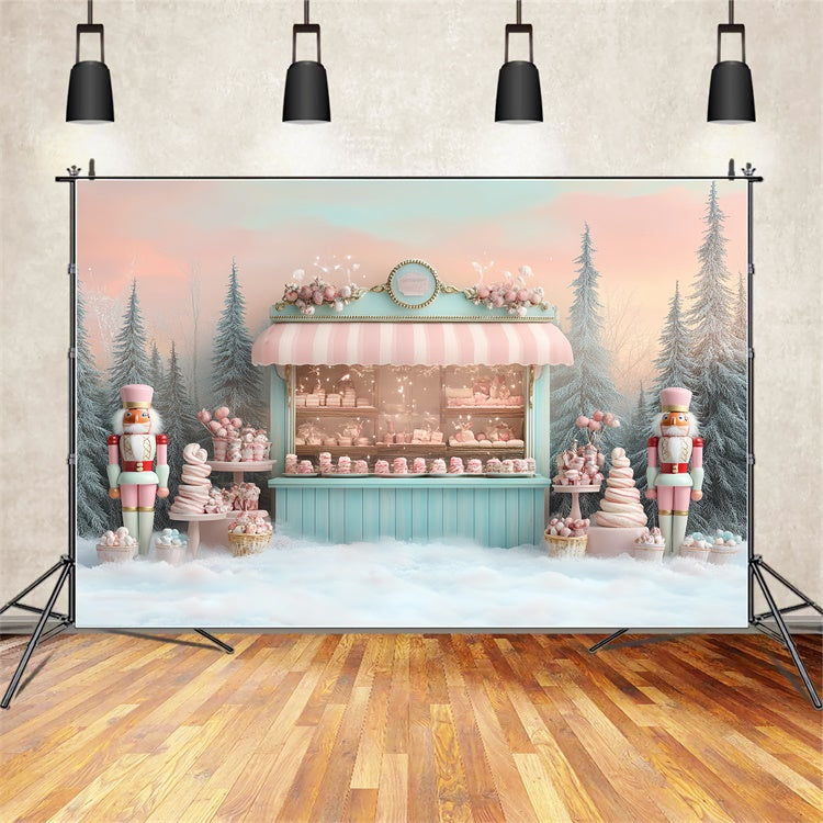 Christmas Backdrop Ideas Pastel Candy Wonderland Backdrop CSH6-255