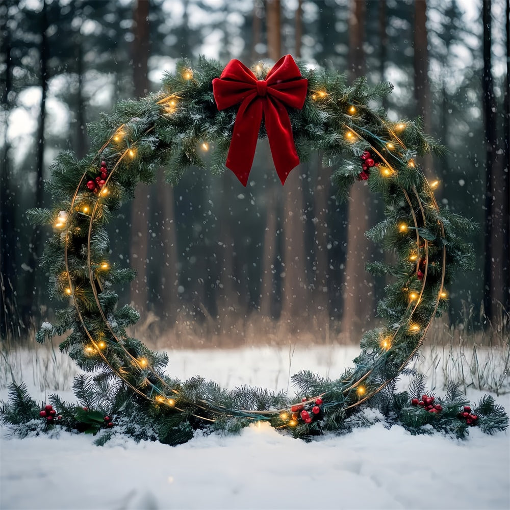 Christmas Photo Backdrop Holiday Wreath Magic Backdrop CSH6-271
