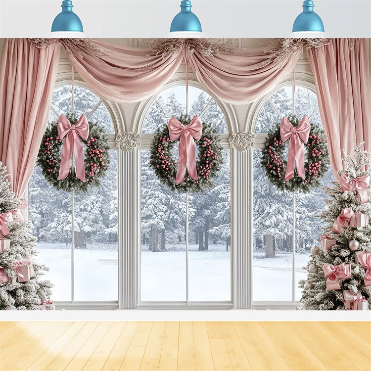 Professional Christmas Backdrops Soft Pink Holiday Backdrop CSH6-279